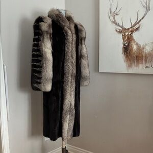 🌸Luxurious Mink & Silver Fox  Fur Coat